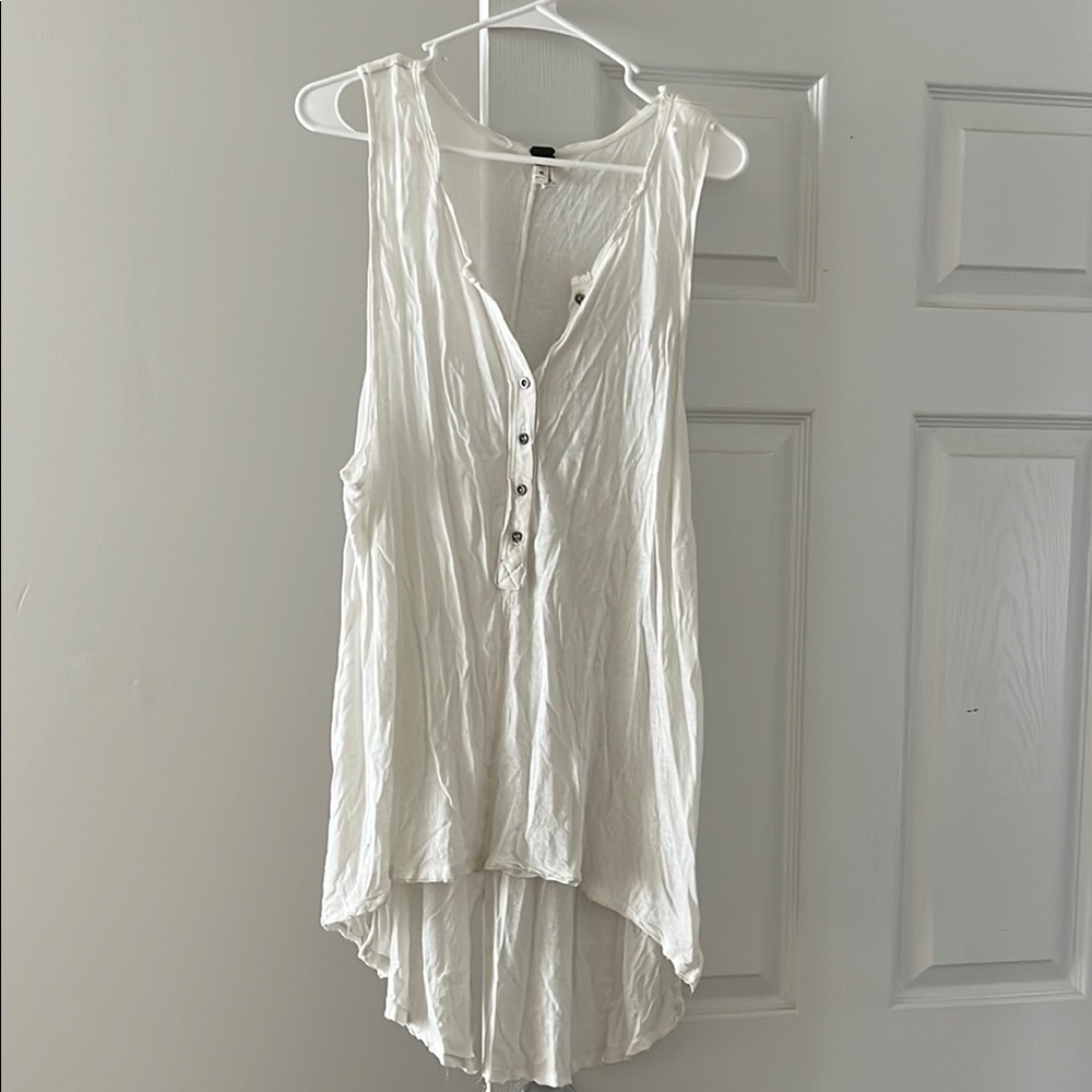 We The Free Ivory Sleeveless Tunic Top